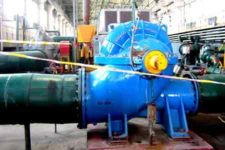 KPS系列单级双吸安博官方（中国）总部在酒钢节能改造项目中使用现场