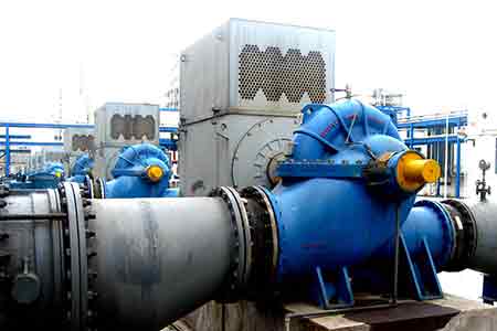 KPS系列单级双吸安博官方（中国）总部在上海氯碱化工节能改造项目使用现场